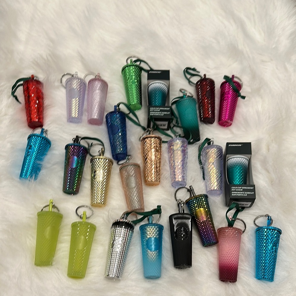 Starbucks Colorful Tumbler Keychains Set